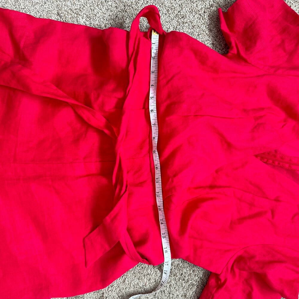 Sz 8 Hot Pink Linen Jumpsuit with Pockets Paul Costelloe Living Studio - Picture 12 of 15